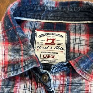 Plaid flannel shirt men’s Large.